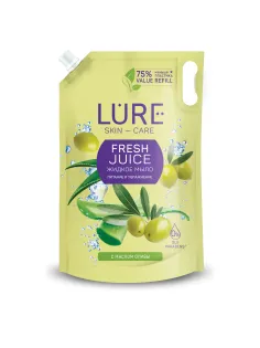 Мыло-жидкое 500 мл, LURE SKIN CARE, с маслом оливы, дой-пак, 8199