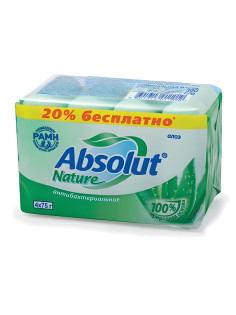 Мыло туалетное антибактериальное 300 г ABSOLUT (Абсолют) КОМПЛЕКТ 4 шт. х 75 г 