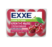 Мыло-крем туалетное 1+1 косметическое 300 г EXXE, КОМПЛЕКТ 4 шт. х 75 г, 