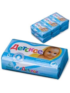 Мыло туалетное 90 г ДЕТСКОЕ (Весна), нейтральное, без отдушек и красителей, 1140, 6112, 1140,6112