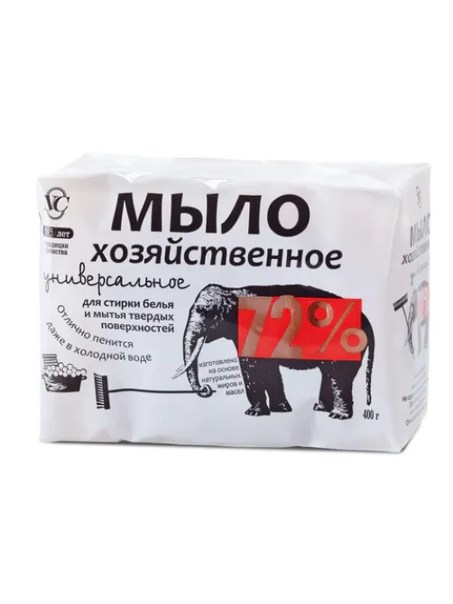 Мыло хозяйственное 72% КОМПЛЕКТ 4 шт. х 100 г (Невская Косметика), в упаковке, 11421, 11142