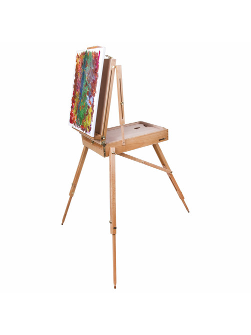 Этюдник BRAUBERG ART CLASSIC, бук, 50х34х11 см, высота холста 87 см, ножки деревянные 90 см, ремень, 190654