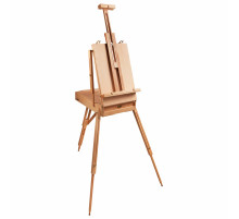 Этюдник BRAUBERG ART CLASSIC, бук, 50х34х11 см, высота холста 87 см, ножки деревянные 90 см, ремень, 190654