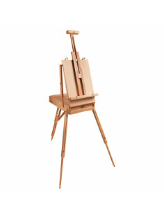 Этюдник BRAUBERG ART CLASSIC, бук, 50х34х11 см, высота холста 87 см, ножки деревянные 90 см, ремень, 190654