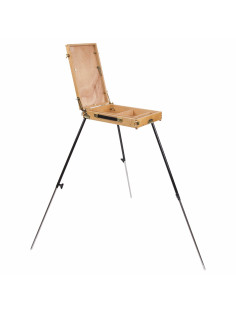 Этюдник BRAUBERG ART CLASSIC, бук, 40х25х7,5см, высота холста 70см, ножки метал 90см, ремень,190655