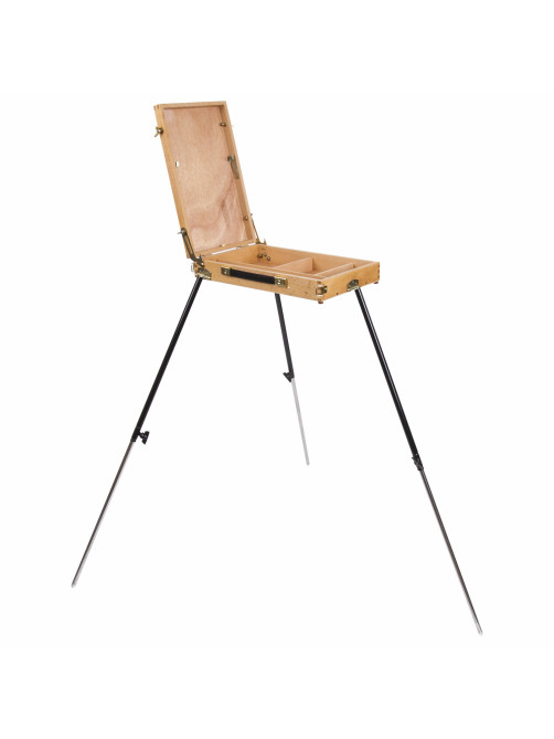 Этюдник BRAUBERG ART CLASSIC, бук, 40х25х7,5см, высота холста 70см, ножки метал 90см, ремень,190655
