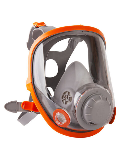 Маска полнолицевая Jeta Safety 5950, силикон, ударопрочный поликарбонат, защитная пленка, без фильтров, размер L, 5950-L