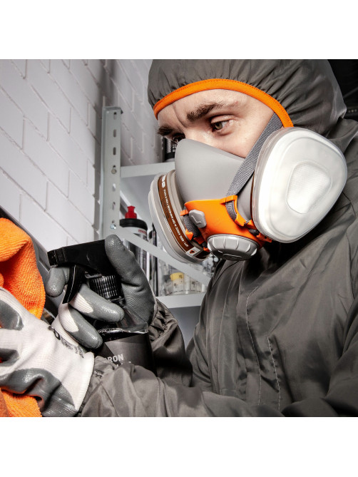 Полумаска фильтрующая Jeta Safety 6500, мягкий силиконовый материал, без фильтров, размер М, 6500-M