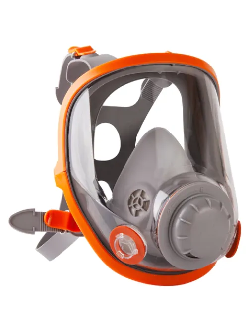 Маска полнолицевая Jeta Safety 5950, силикон, ударопрочный поликарбонат, защитная пленка, без фильтров, размер М, 5950-M
