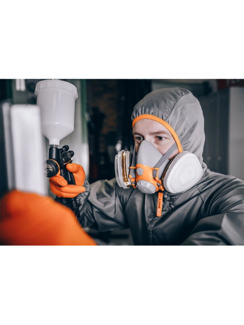 Полумаска фильтрующая Jeta Safety 6500, мягкий силиконовый материал, без фильтров, размер М, 6500-M