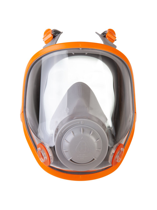 Маска полнолицевая Jeta Safety 5950, силикон, ударопрочный поликарбонат, защитная пленка, без фильтров, размер М, 5950-M