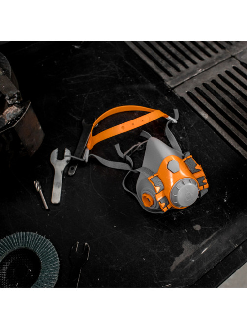 Полумаска фильтрующая Jeta Safety 6500, мягкий силиконовый материал, без фильтров, размер L, 6500-L