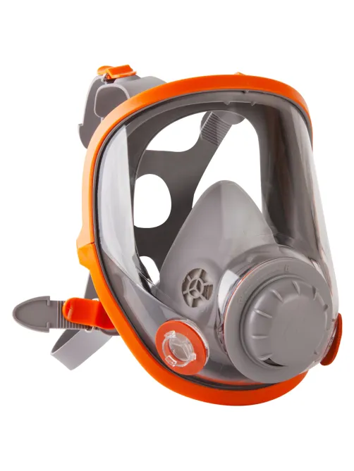 Маска полнолицевая Jeta Safety 5950, силикон, ударопрочный поликарбонат, защитная пленка, без фильтров, размер М, 5950-M
