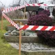 Лента оградительная сигнальная красно-белая, 75 мм х 200 м, BRAUBERG 