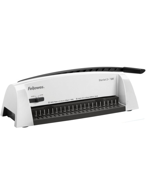 Переплетная машина д/пласт.пружины FELLOWES STARLET 2+, пробивает до 12 л., сшивает до 120 л., FS-52279