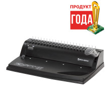 Переплетная машина для пластиковой пружины BRAUBERG B8, пробивает до 8 листов, сшивает до 125 листов, 530958