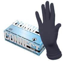 Перчатки нитриловые смотровые CONNECT ULTRA BLACK, 50 пар (100 шт.), размер XL (очень большой), черные, CON-UB-INT-04