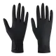 Перчатки нитриловые сверхпрочные с текстурой SFM MEGA TEX BLACK, Германия, 25 пар (50 штук), размер 7-8 (средний)