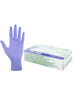 Перчатки нитриловые смотровые SFM Stable-Work/SUPERSOFT N 135, Германия, 50 пар (100 штук), размер 7-8, M (средний)