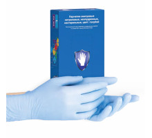 Перчатки нитриловые смотровые 50 пар (100 шт.), голубые, SAFE&CARE ZN302, размер L (большой), ЧЗ
