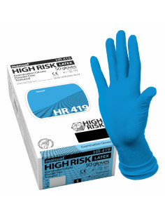 Перчатки латексные смотровые MANUAL HIGH RISK HR419 Австрия, 25 пар (50 штук), размер 8-9, L (большой)
