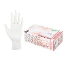 Перчатки латексные смотровые SFM Grip-Surface/ L 254 SC, Германия, 50 пар (100 штук), размер 8-9, L (большой)