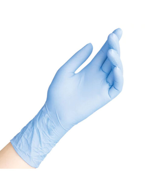 Перчатки нитриловые смотровые 50 пар (100 шт.), голубые, SAFE&CARE ZN302, размер M (средний), ЧЗ
