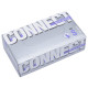 Перчатки смотровые нитриловые 50 пар (100 штук), CONNECT, голубые, размер 6-7, S (малый)