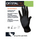 Перчатки нитриловые смотровые с текстурой CRYSTAL PRO, 25 пар (50 шт.), размер L (большой), черные, CR-BL-02