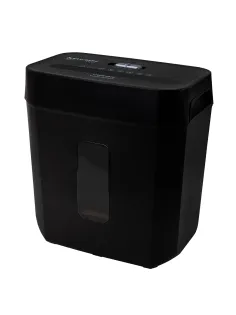Уничтожитель (шредер) BRAUBERG OF-812X, карты, скобы, 4 уровень секретности, 4х35 мм, 8 листов, 12 литров, 533141