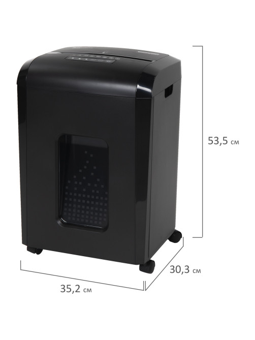 Уничтожитель (шредер) BRAUBERG 1525X, 4 уровень секретности, фрагменты 4х40 мм, 15 листов, корзина 25 литров, 532151