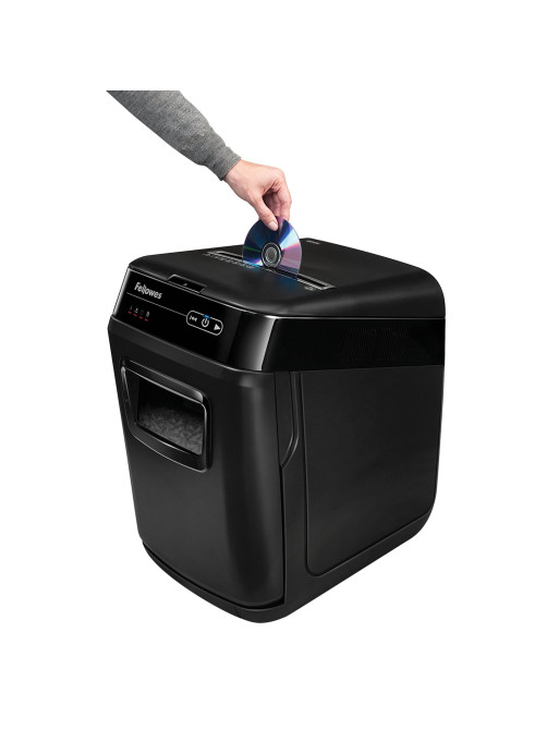 Уничтожитель (шредер) FELLOWES AUTOMAX 200C, 4 уровень секретности, фрагменты 4х38 мм, 200 листов, корзина 32 литра, FS-465, FS-46536