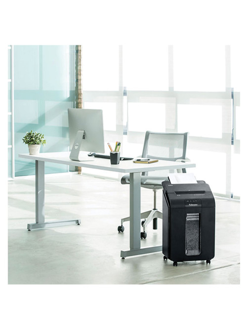 Уничтожитель (шредер) FELLOWES AUTOMAX 100M, 4 уровень секретности, фрагменты 4х10 мм, 100 листов, корзина 23 литра, FS-462, FS-46292
