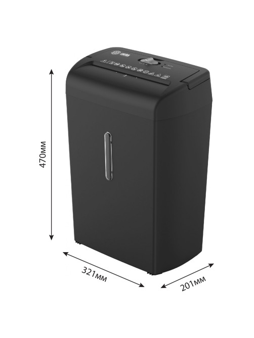Уничтожитель (шредер) CACTUS CS-SH-10-21-5X18, 4 уровень секретности, фрагменты 5х18 мм, 10 листов, корзина 21 литр, CS-SH-10-215X18