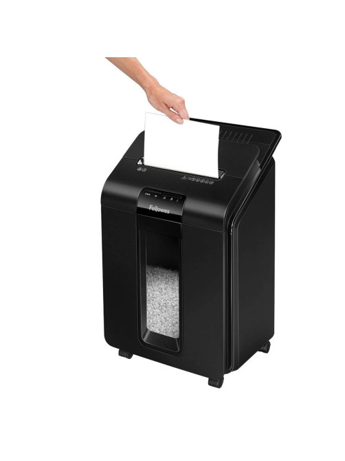 Уничтожитель (шредер) FELLOWES AUTOMAX 100M, 4 уровень секретности, фрагменты 4х10 мм, 100 листов, корзина 23 литра, FS-462, FS-46292