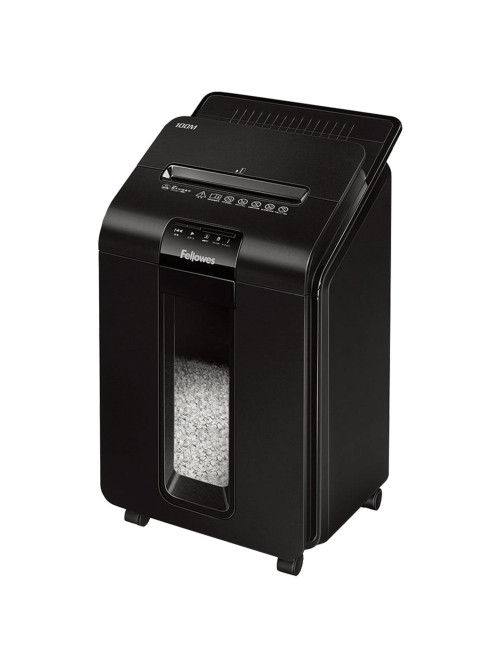 Уничтожитель (шредер) FELLOWES AUTOMAX 100M, 4 уровень секретности, фрагменты 4х10 мм, 100 листов, корзина 23 литра, FS-462, FS-46292