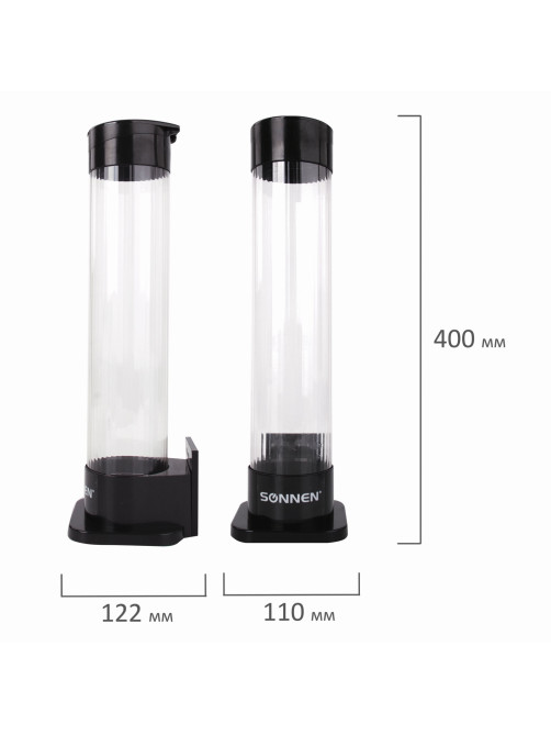Стаканодержатель SONNEN BL-70, 70 стаканов, на винтах, черный, 455001