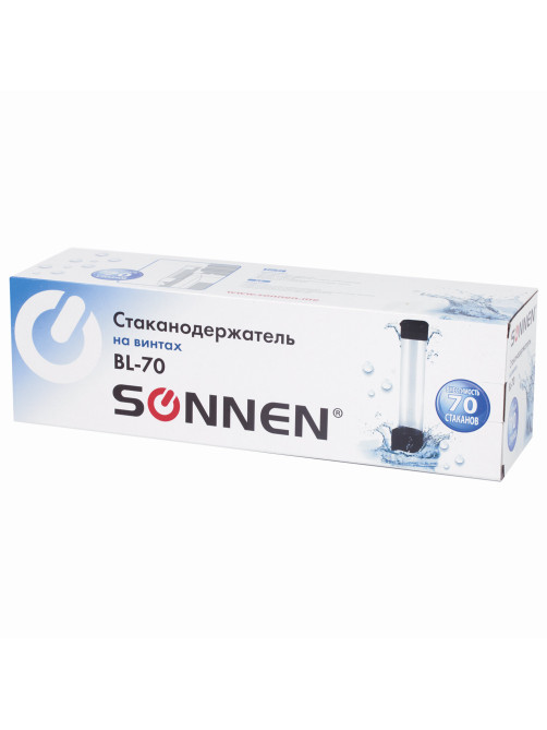 Стаканодержатель SONNEN BL-70, 70 стаканов, на винтах, черный, 455001