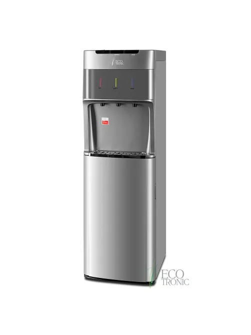 Кулер для воды ECOTRONIC M30-LXE, напольный, НИЖНЯЯ ЗАГРУЗКА, нагрев/охлаждение, 3 крана, серый 7270