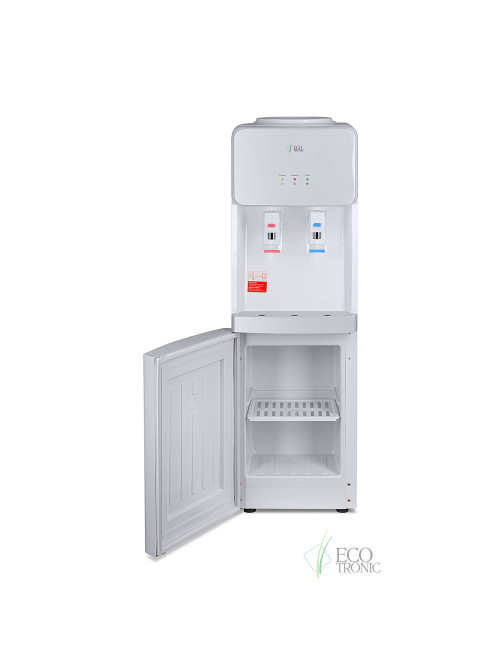 Кулер для воды ECOTRONIC J21-LCE напольный, НАГРЕВ/ОХЛАЖДЕНИЕ ЭЛЕКТРОННОЕ, шкаф, 2 крана белый 12562