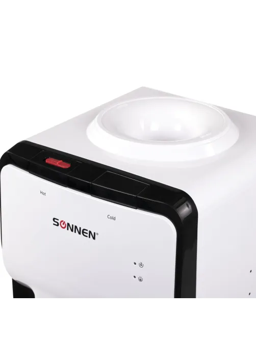 Кулер для воды SONNEN FSC-02S, напольный, НАГРЕВ/ОХЛАЖДЕНИЕ КОМПРЕССОРНОЕ, 2 крана, белый, 455415