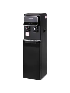 Кулер для воды SONNEN FSE-02WB, напольный, нагрев/охлаждение, НИЖНЯЯ ЗАГРУЗКА, 2 крана, черный, 456169