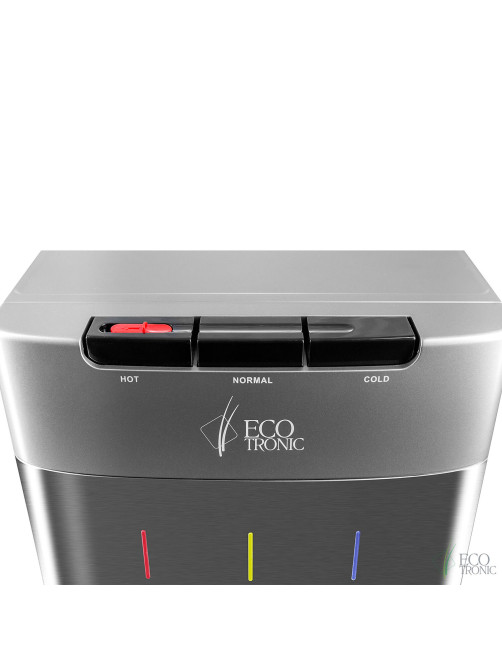 Кулер для воды ECOTRONIC M30-LXE, напольный, НИЖНЯЯ ЗАГРУЗКА, нагрев/охлаждение, 3 крана, серый 7270