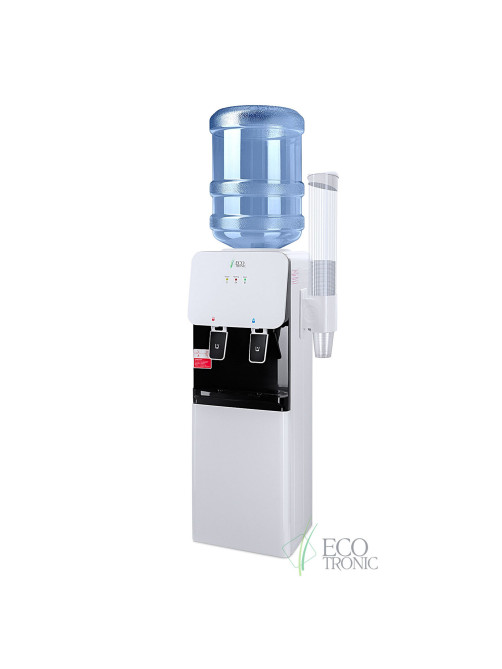 Кулер-водонагреватель БЕЗ ОХЛАЖДЕНИЯ ECOTRONIC J1-LCN XS, напольный, шкаф, 2 крана, белый, 12091