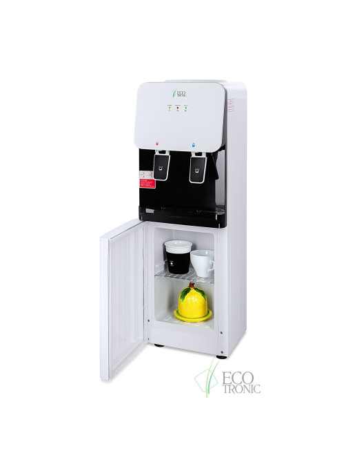Кулер-водонагреватель БЕЗ ОХЛАЖДЕНИЯ ECOTRONIC J1-LCN XS, напольный, шкаф, 2 крана, белый, 12091