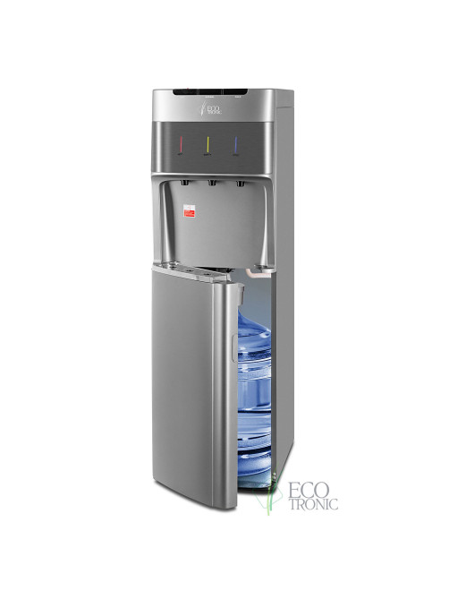 Кулер для воды ECOTRONIC M30-LXE, напольный, НИЖНЯЯ ЗАГРУЗКА, нагрев/охлаждение, 3 крана, серый 7270