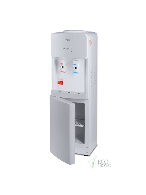 Кулер для воды ECOTRONIC J21-LCE напольный, НАГРЕВ/ОХЛАЖДЕНИЕ ЭЛЕКТРОННОЕ, шкаф, 2 крана белый 12562