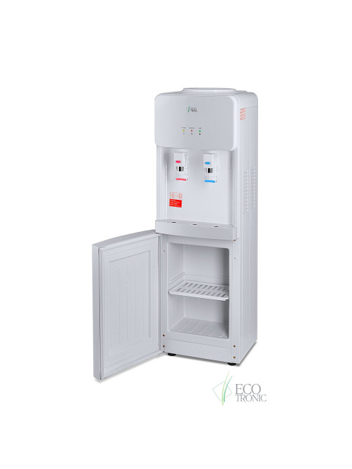 Кулер для воды ECOTRONIC J21-LCE напольный, НАГРЕВ/ОХЛАЖДЕНИЕ ЭЛЕКТРОННОЕ, шкаф, 2 крана белый 12562