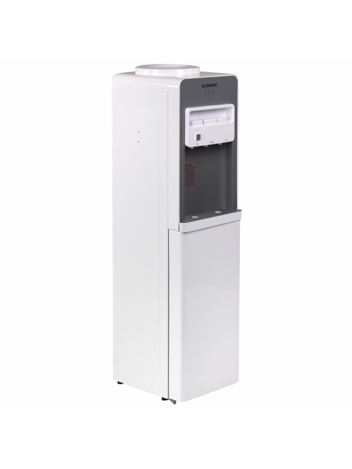 Кулер для воды SONNEN FSC-03BA, напольный, НАГРЕВ/ОХЛАЖДЕНИЕ КОМПРЕССОРНОЕ, 3 крана,серый, 455417