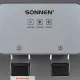 Кулер для воды SONNEN TSE-02GP, настольный, НАГРЕВ/ОХЛАЖДЕНИЕ ЭЛЕКТРОННОЕ, 2 крана, серебристый, 455745